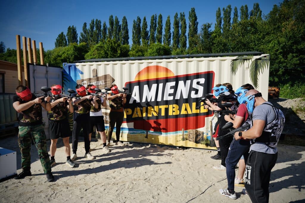Joueurs de paintball à Amiens chez Amiens Paintball